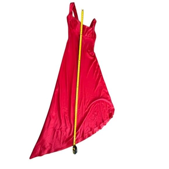 "CALVIN KLEIN" Maxi Satin Feel Prom Dress SZ 6 Formal Y2K 2000s Dance Princess - Picture 7 of 12